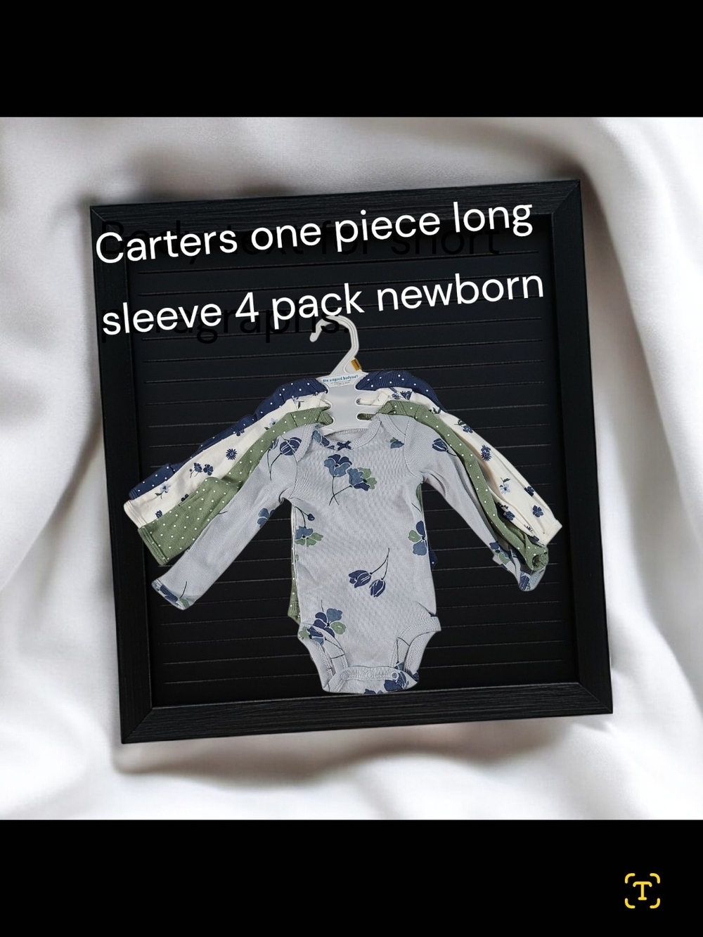 Carter's White and Green Baby 4-Pack One-Pieces